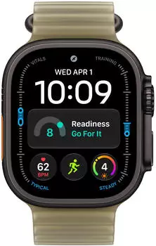 Apple Ocean Band Halbtransparentes Seegrasgr&uuml;n Titan Schwarz