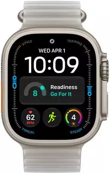 Apple Ocean Band Halbtransparentes Grau Titan Schwarz