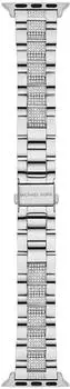 Michael Kors Stainless steel or acetate strap compatible with Apple Watch 38, 40, 41 mm gray/silver (MKS8046)