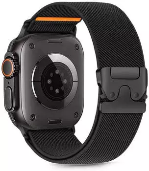 Tech-Protect Nylon Clasp Armband f&uuml;r Apple Watch 44/45/46/49mm schwarz