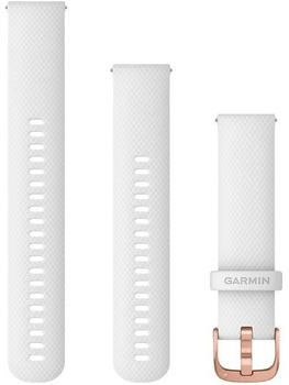 Garmin Schnellwechsel-Armbänder Silikon (20mm) Weiß / Roségold