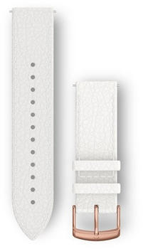 Garmin Schnellwechsel-Armband Leder (20 mm) Weiß / Roségold