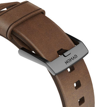 Nomad Goods Apple Watch Modern Strap Silver Hardware Brown