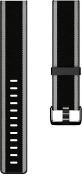 Fitbit Hybridgewebe Armband schwarz/grau Large