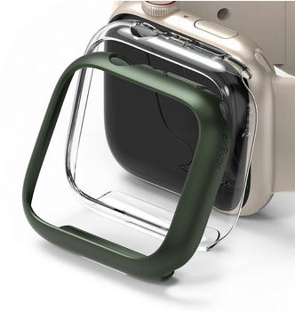 Rearth Ringke Slim (Apple Watch 7 45mm) Clear & Deep Green
