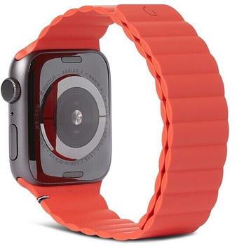 Decoded Magnetic Traction Strap LITE Silikon (Apple Watch 1-7/SE 42/44/45mm) rot