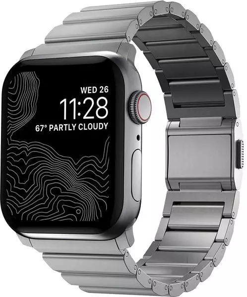 Nomad Goods Titanium Strap V2 (Apple Watch 42/44mm) Silver