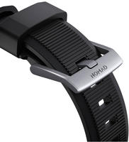 Nomad Rugged Strap Black Connectoor Silver 42/44/45