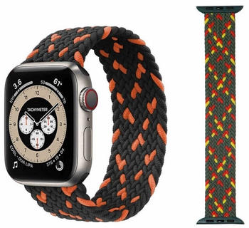 Wigento Apple Watch Series 8 7 41 / 6 SE 5 4 40 / 3 2 1 38mm Größe L / Männer Uhr Nylon Armband Ersatz Sport Arm Band Muster 20