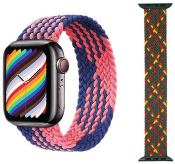 Wigento Apple Watch Series Ultra 8 / 7 45 / 6 SE 5 4 44 / 3 2 1 42mm Größe M / Frauen Uhr Nylon Armband Ersatz Sport Arm Band Muster 11