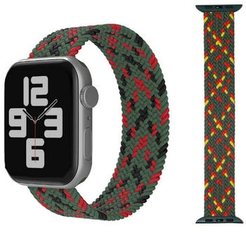 Wigento Apple Watch Series Ultra 8 / 7 45 / 6 SE 5 4 44 / 3 2 1 42mm Größe L / Männer Uhr Nylon Armband Ersatz Sport Arm Band Muster 24