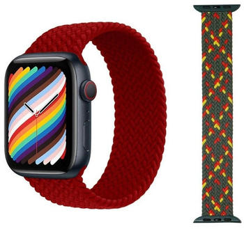 Wigento Apple Watch Series 8 7 41 / 6 SE 5 4 40 / 3 2 1 38mm Größe M / Frauen Uhr Nylon Armband Ersatz Sport Arm Band Muster 1