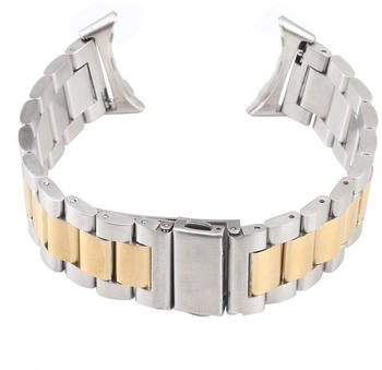 Wigento Google Pixel Watch Stahl Metall Design Ersatz Armband Gold / Silber Smart Uhr Neu