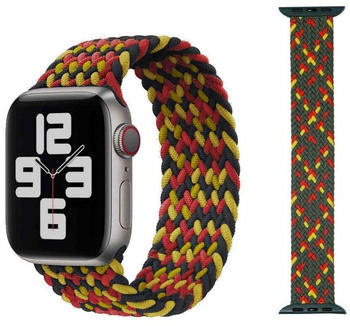 Wigento Apple Watch Series 8 7 41 / 6 SE 5 4 40 / 3 2 1 38mm Größe L / Männer Uhr Nylon Armband Ersatz Sport Arm Band Muster 25