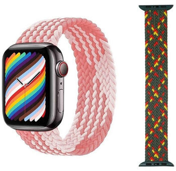 Wigento Apple Watch Series 8 7 41 / 6 SE 5 4 40 / 3 2 1 38mm Größe L / Männer Uhr Nylon Armband Ersatz Sport Arm Band Muster 13