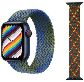 Wigento Apple Watch Series Ultra 8 / 7 45 / 6 SE 5 4 44 / 3 2 1 42mm Größe L / Männer Uhr Nylon Armband Ersatz Sport Arm Band Muster 15