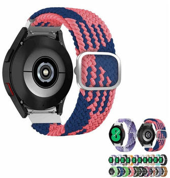 Wigento Samsung Galaxy Watch 4 40mm / 44mm Uhr Nylon Armband Ersatz Arm Band Muster 17