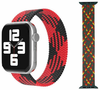 Wigento Apple Watch Series 8 7 41 / 6 SE 5 4 40 / 3 2 1 38mm Größe M / Frauen Uhr Nylon Armband Ersatz Sport Arm Band Muster 8