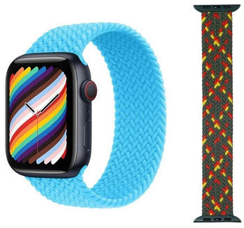 Wigento Apple Watch Series Ultra 8 / 7 45 / 6 SE 5 4 44 / 3 2 1 42mm Größe M / Frauen Uhr Nylon Armband Ersatz Sport Arm Band Muster 5