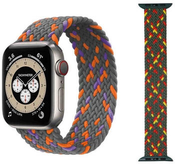 Wigento Apple Watch Series Ultra 49mm 8 / 7 45 / 6 SE 5 4 44 / 3 2 1 42mm Größe M / Frauen Uhr Nylon Armband Ersatz Sport Arm Band Muster 18