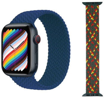 Wigento Apple Watch Series Ultra 8 / 7 45 / 6 SE 5 4 44 / 3 2 1 42mm Größe L / Männer Uhr Nylon Armband Ersatz Sport Arm Band Muster 2