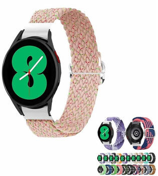 Wigento Samsung Galaxy Watch 4 40mm / 44mm Uhr Nylon Armband Ersatz Arm Band Muster 8