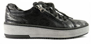Nero Giardini Damen Sneaker grau silbergrauem Sohlenrand