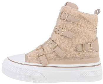 Ital Design High-Top Freizeit Sneakerboots flach hellbraun