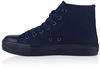 Stiefelparadies Sneaker High Sportschuhe Stoffschuhe Trendfarben 816736 dunkelblau