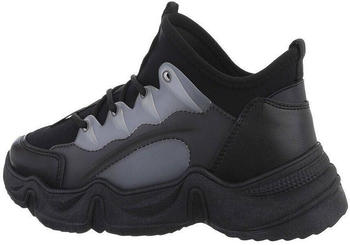 Ital Design Freizeitschuhe Sneakers Low J2256-1- schwarz