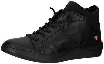 Softinos Leder Textil Sneaker schwarz