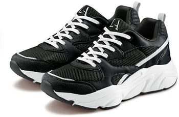 Lascana Sneaker Schnürhalbschuh ultraleichte Chunky-Sohle schwarz weiß