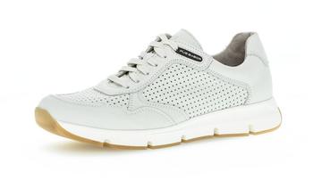 Gabor Sneaker Low zertifiziertes Leder Wechselfußbett Superflex Sohle off-white