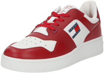 Tommy Hilfiger Retro Essential Leather Basketball Trainers red/white