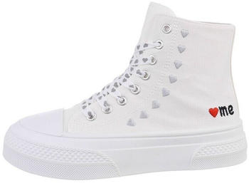 Ital Design Freizeitschuhe Sneakers High PC211- weiß silber