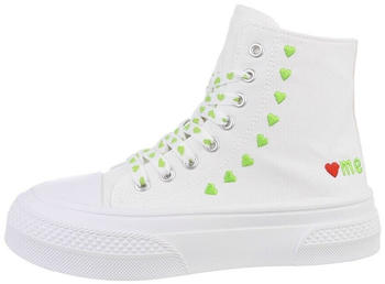 Ital Design Freizeitschuhe Sneakers High PC211- weiß gold