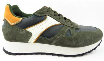 Nero Giardini Herren Sneaker grün oliv gelb kombi