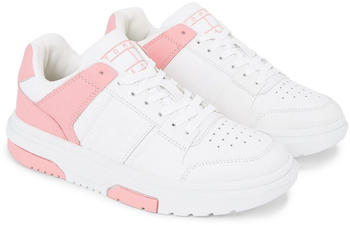 Tommy Hilfiger THE BROOKLYN LEATHER Plateausneaker rosa weiß