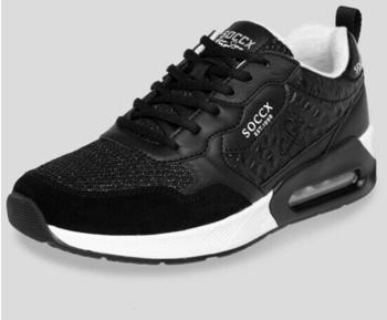 Soccx Sneaker toniger Materialmix schwarz