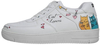 DOGO Cat Lovers Sneaker vegan weiß
