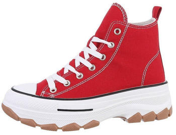 Ital Design Freizeitschuhe Sneakers High BMH-103- rot weiß