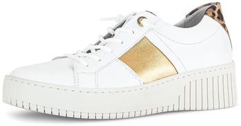 Gabor Slip-On Sneaker Ziernähten weiß goldfarben