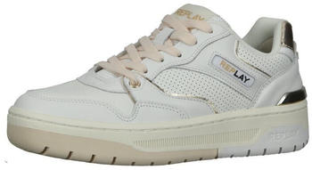 Replay Leder Sneaker weiß gold