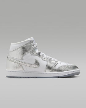 Nike Air Jordan 1 Mid Women white/wolf grey/metallic silver