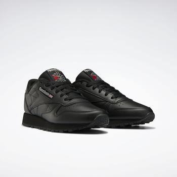 Reebok Classic Leather Sneaker schwarz wei&szlig;