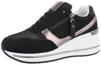 Ital Design Freizeitschuhe Sneakers Low RJH-186- schwarz weiß