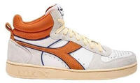 Diadora Unisex Magic Basket Demi Cut Wildleder Gymnastikschuh, Super White Persimmon