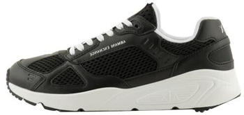 Armani Exchange Bronx Sneaker Herren PU-Einsätze schwarze Schnürsenkel schwarz