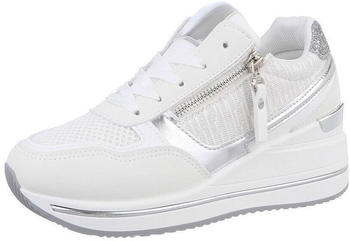 Ital Design Freizeitschuhe Sneakers Low RJH-186- weiß silber