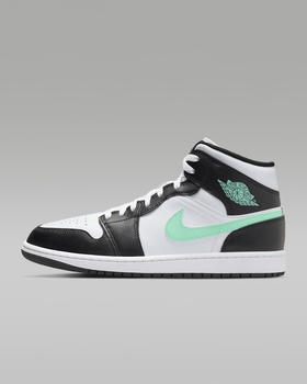 Nike Air Jordan 1 Mid (DQ8426) white/black/green glow